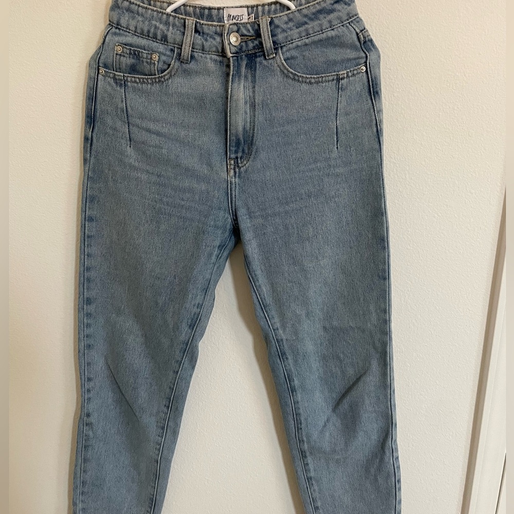 Princess Polly Sky Blue Denim Pants